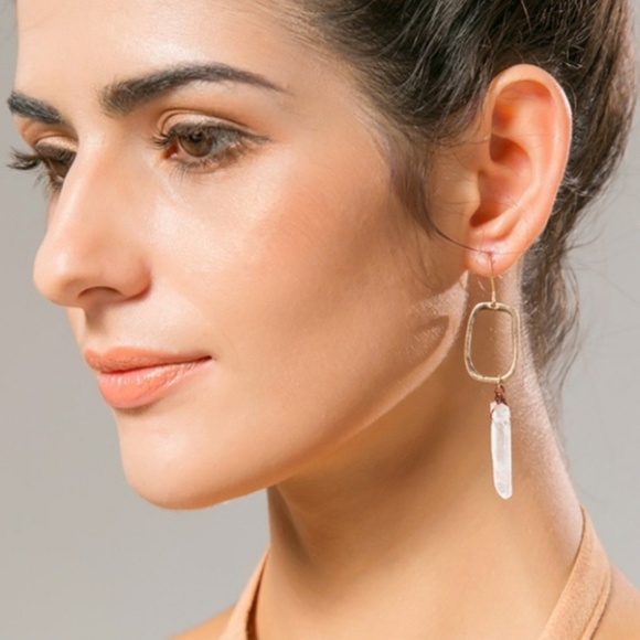 Boho crystal earrings - Picture 4 of 4